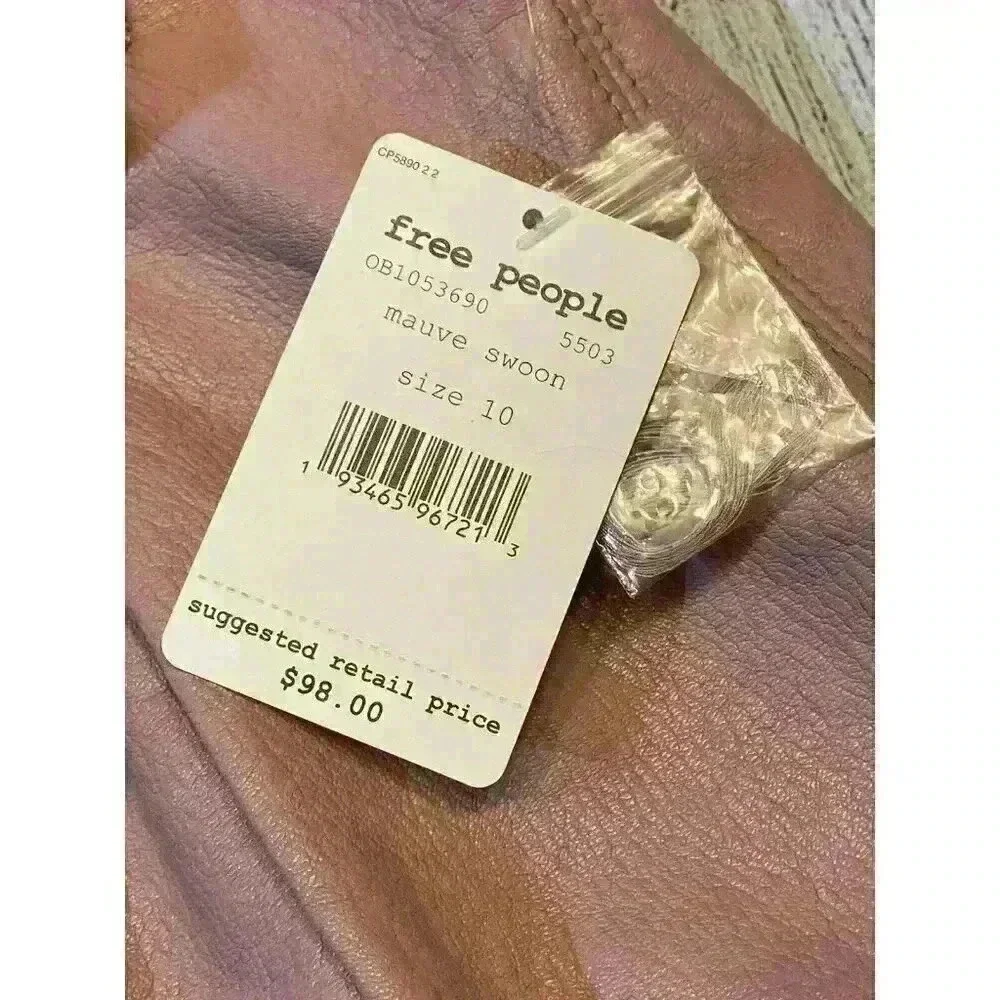 Free People Women's Payton Paperbag‎ Mini Skirt 10 Mauve Swoon #OB1053690 Boho